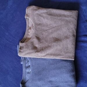 2 Sonoma Tees 1/Navy & 1/Brown Crewneck Tee